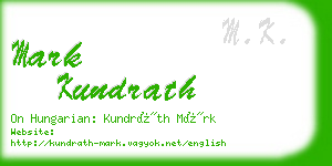 mark kundrath business card